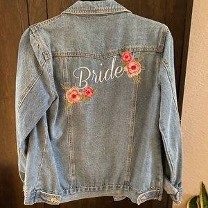 Bride embroidered jean jacket